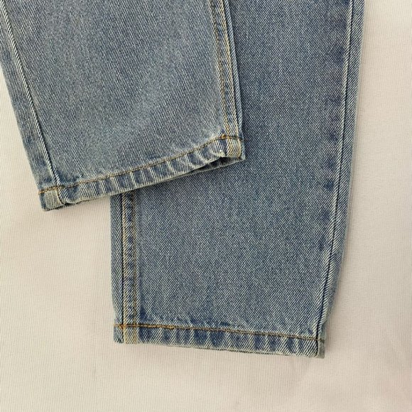 FRANK AND OAK LIGHT WASH DENIM STEVIE HIGH RISE TAPERED FIT JEANS - 28 - Picture 8 of 11